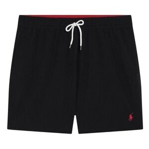 Polo Ralph Lauren 3XLB Black Swim Shorts Small Red Pony Board Shorts NWT